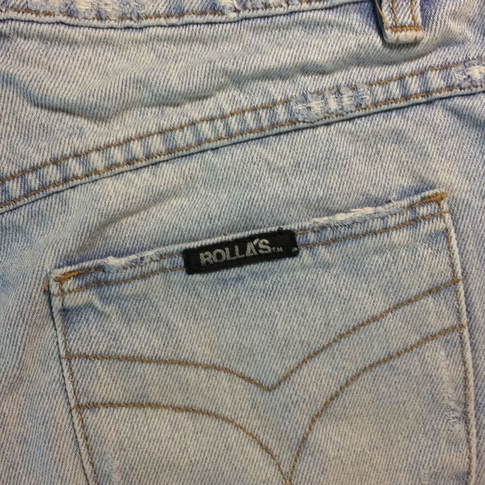 Rolla’s duster high rise denim light wash shorts distressed 26 - Picture 5 of 9